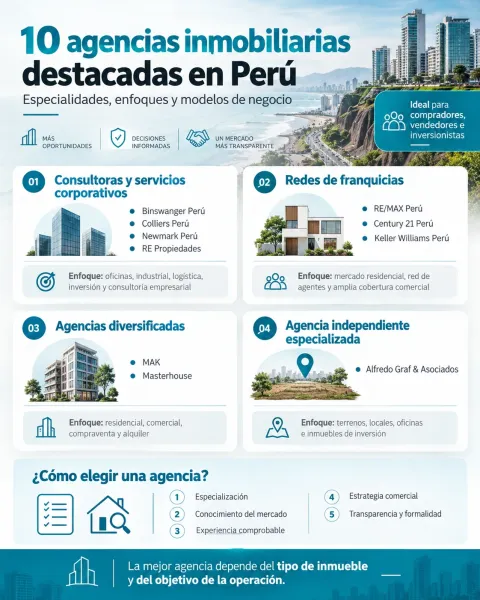 Las principales 10 agencias inmobiliarias en Perú